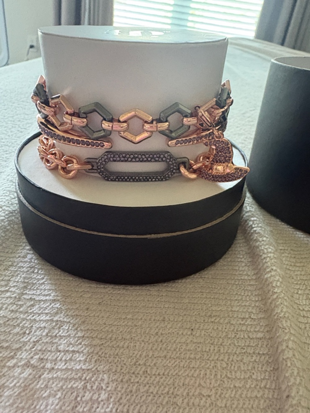 Bomb Party bracelet stack